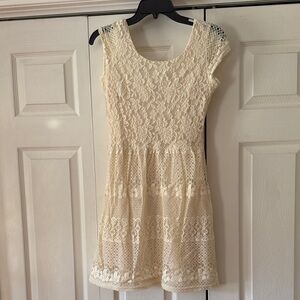 Maison Jules Ivory Lace Dress